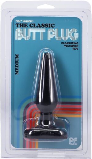 Doc Johnson Butt Plug Smooth Classic Medium - Black