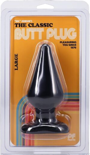Doc Johnson Butt Plug Smooth Classic Large - Black