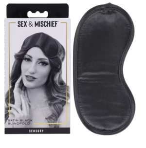 SATIN BLINDFOLD BLACK - S&M - SEX & MISCHIEF