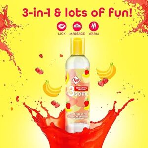 ID Lubricants 3Some 3-in-1 Flavored & Warming Lube – Strawberry Banana