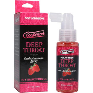GoodHead Deep Throat Spray - Gentle Oral Anesthetic - Strawberry Flavored