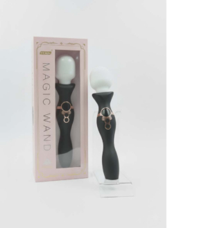 Magic Wand - YEAIN - Rechargeable Silicone Vibrator - Dual Headed Vibration - Black