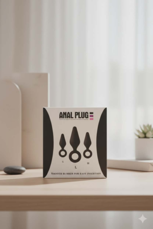 3-Piece Silicone Butt Plug Training Set - S/M/L with Ring Base