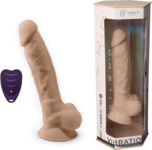 Silexd 8" Real Feel Vibrating Dildo - Lifelike Multi-Speed Vibe