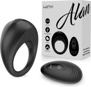 Alan Rechargeable Vibrating Cock Ring - WINYI