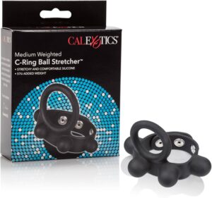 Calexotics Silicone Medium Weighted C-Ring Ball Stretcher - Cock Ring