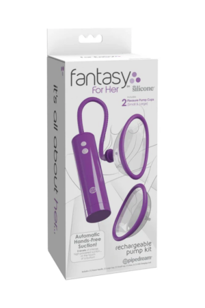 Fantasy For Her Pussy Pump Kit - Rechargeable (Includes 2 Cups)