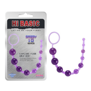 Hi-Basic Sassy Anal Beads 10" - Purple