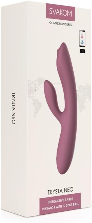 Trysta Neo – App Controlled Rabbit Vibrator with Rolling G-Spot Ball - SVAKOM