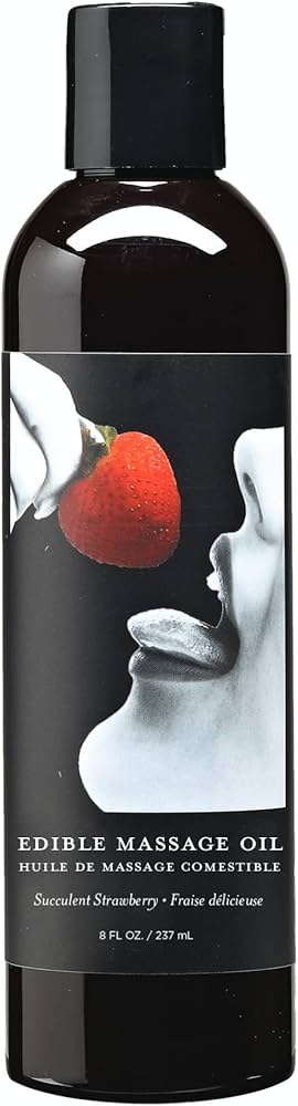 Earthly Body Edible Massage Oil (237ml) – Succulent Strawberry