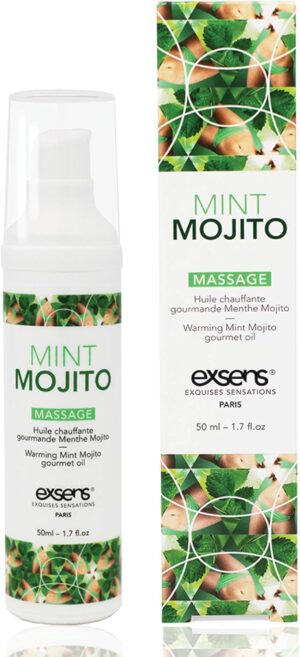 Exsens Gourmet Massage Oil – Warming Body Oil (50ml) - Mint Mojito