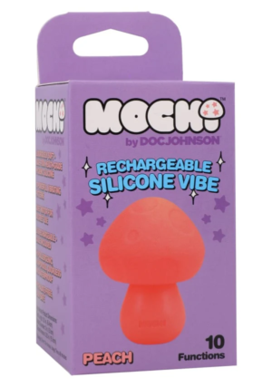 Mochi Rechargeable Silicone Mushroom Vibrator – Peach