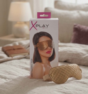 Sweet Nothings Quilted Mask - Gold Colored BlindFold