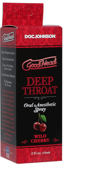 GoodHead Deep Throat Spray - Gentle Oral Anesthetic - Cherry Flavored