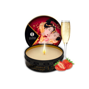 Shunga Mini Massage Candle - Sparkling Strawberry Wine Scented