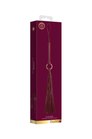 Ouch! Luxurious Halo Flogger - Burgundy