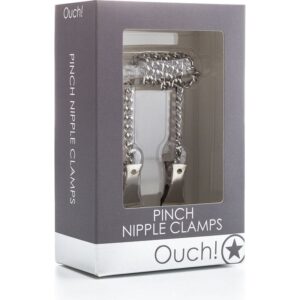 Ouch! Pinch Nipple Clamps with Chain