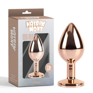 Rose Gold Gem Butt Plug 2.9" (M) - Matrix Mont