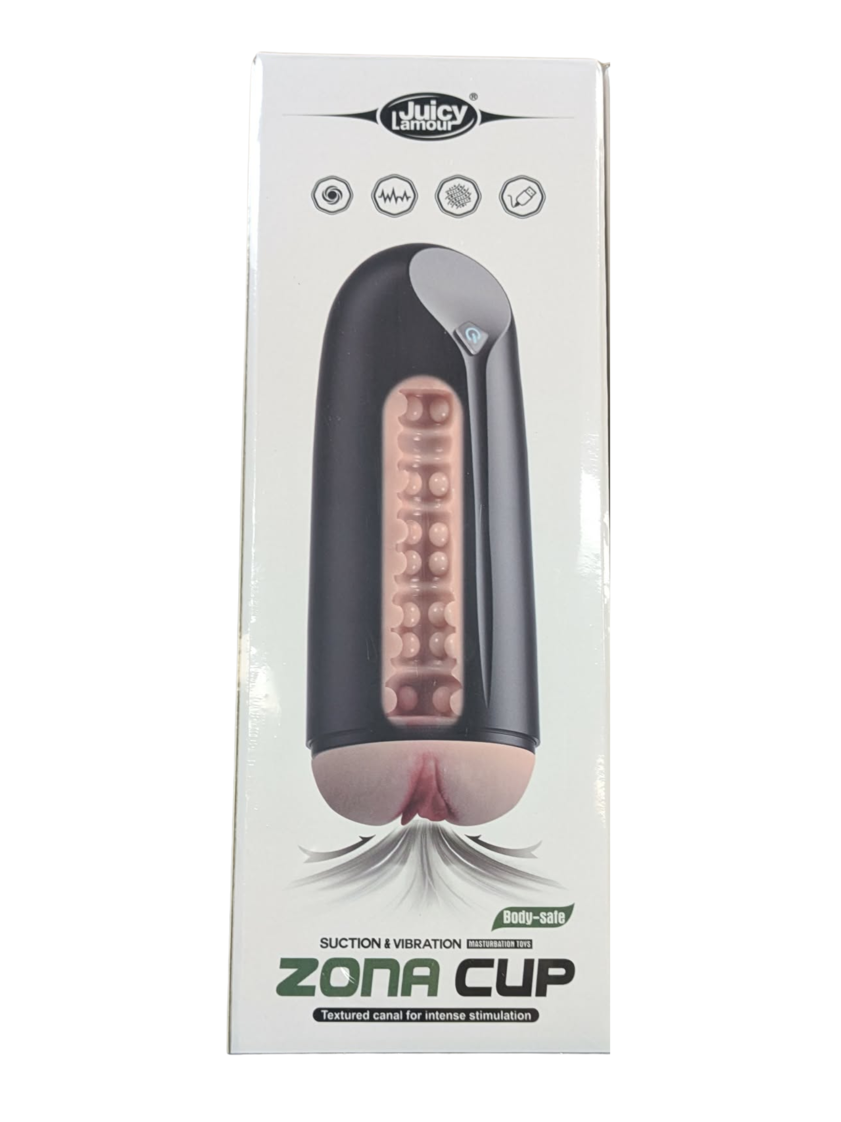 Zona Cup – Suction & Vibrating Textured Male Masturbator