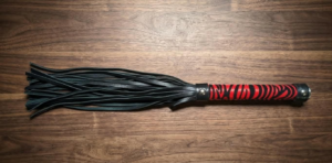 Zebra Stripe Flogger – Red