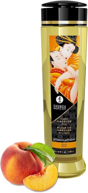 SHUNGA Erotic Massage Oil - Peach- 8 oz