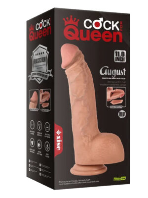 Cock For Queen - August – 11” Realistic Dual-Density Silicone Dildo