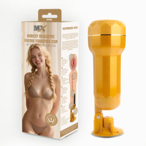 MX Darcey – Realistic Male Masturbator Vibrating Cup with Suction Base