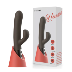 WINYI Hannah Dual Vibrator - Rechargeable Rabbit Vibrator - Brown