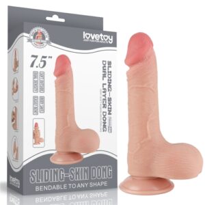 7.5″ Sliding Skin Dual Layer Dildo