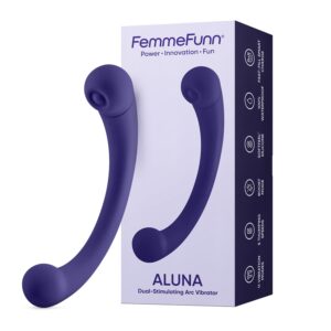 Aluna Mini Dual Stimulating Arc Vibrator - Purple - FemmeFunn