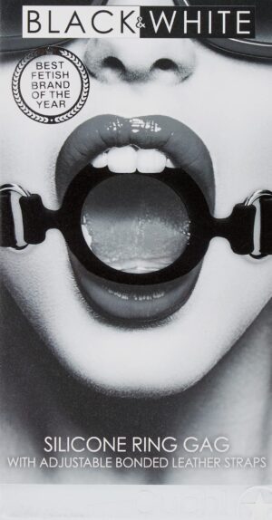 Ouch! Silicone Ring Gag With Bonded Leather Straps