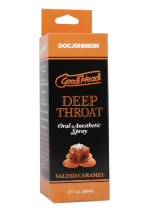 GoodHead Deep Throat Spray - Gentle Oral Anesthetic - Salted Caramel Flavored