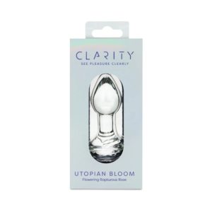 Clarity Utopian Bloom - Glass Anal Plug with Rose