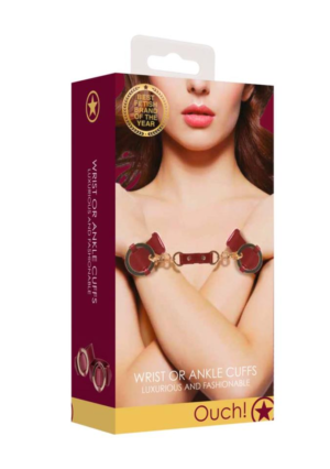Ouch! Wrist or Ankle Cuffs - Red