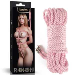 Rebellion Reign - Ebony Silky Bondage Rope - Pink